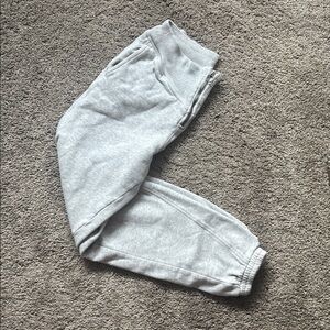 Aerie Gray Sweatpants with Zipper Relaxed Fit